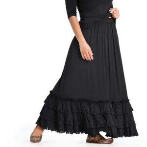 Holy Clothing Esmeralda Black Ruffle Skirt 2X/3X